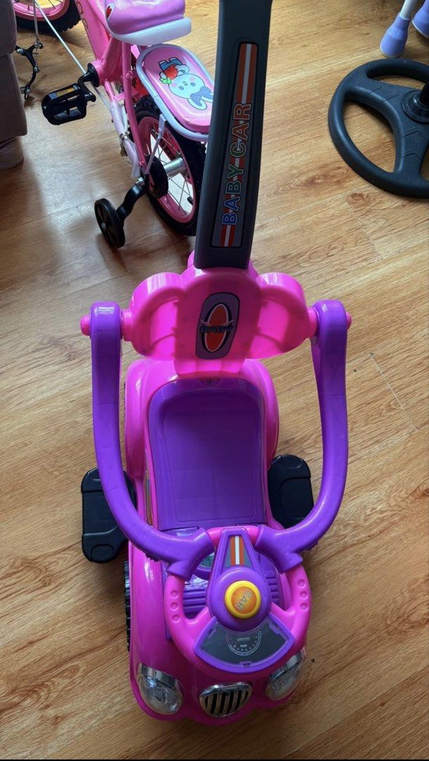 Toy Car Stroller (Category: Infant Playtime) located in Manila. Submitted by mumofelza (Listing ID 1470434881, Image 2). Description: Toy Car Stroller with Sounds (need lang battery) Almost good pa sa bahay lang ginagamit. Originally bought from Toy Kingdom. RFS: Decluttering. Loc: Mandaluyong.