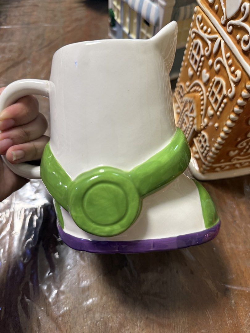 Toy Story Buzz Lightyear Mug (Category: Character Goods) located in Manila. Submitted by deanise_jil (Listing ID 1470471352, Image 1). Description: Toy Story Buzz Lightyear Boot Mug! RFS : Need Money This is from personal collection and a factory pull out item so manage expectations please Note : One Crazing line Inside for display only, no issue besides that po.