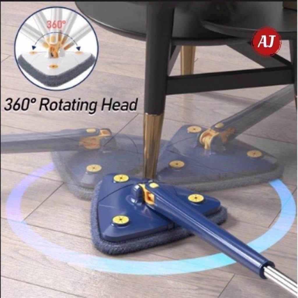 Triangular 360 Rotating Mop with Push-Pull Squeezing (Category: Cleaning Tools & Supplies) located in Manila. Submitted by iliasjen3082126 (Listing ID 1470496903, Image 2). Description: - 360-Degree Rotating Head: Effortlessly cleans tight corners, under furniture, and ceilings - Hands-Free Squeezing: Push-pull mechanism automatically wrings out water - Microfiber Pad: Captures dust, dirt, and hair effectively - Adjustable Long Handle: Extends ea