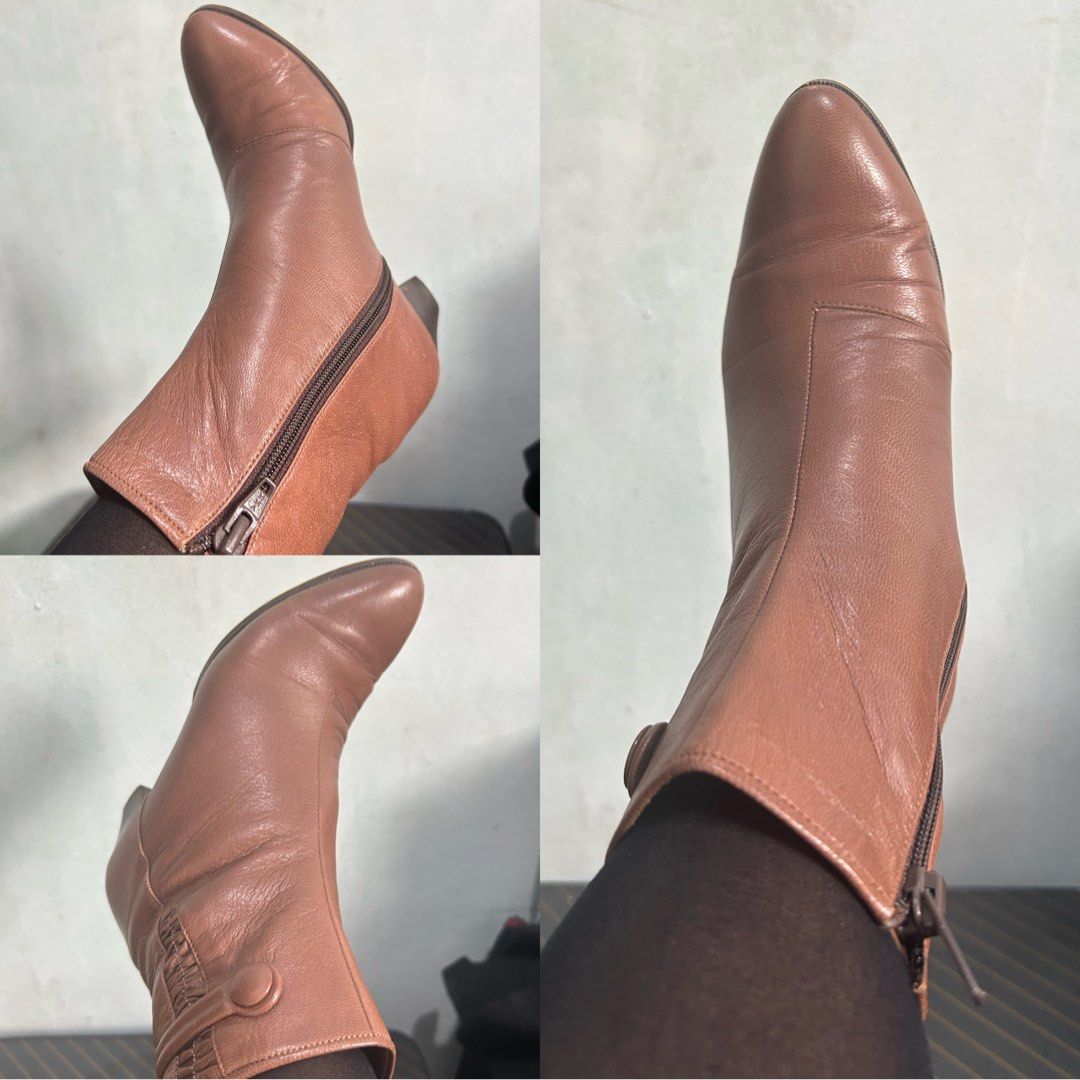 Trio Zip Ankle Boots (Category: Boots) located in Quezon City. Submitted by jjsurplus_23 (Listing ID 1470367233, Image 2). Description: 21.5-22cm insole | Flat Feet Made in Japan.