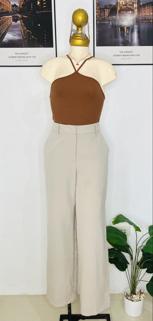 Trouser Pants | S: 28-29 (Category: Jeans) located in Manila. Submitted by bengirlclothing (Listing ID 1470488648, Image 2). Description: - Color: Neutral beige (goes with any outfit) - Size: Waist 28-29, Length 40.