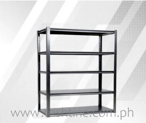 TSR-005 | 5 Layer Steel Rack (Category: Shelves, Cabinets & Racks) located in Caloocan City. Submitted by jim.trishtineofficefurnitures (Listing ID 1470415797, Image 1). Description: - Heavy-duty 5-shelf metal storage rack - Sleek matte black, minimalist industrial finish - Perfect for garage, kitchen, or office organization - High weight capacity with a solid, secure frame - Quick and easy assembly DISCLAIMER: PRICE IS FOR POSTING PURPOSES ONLY.