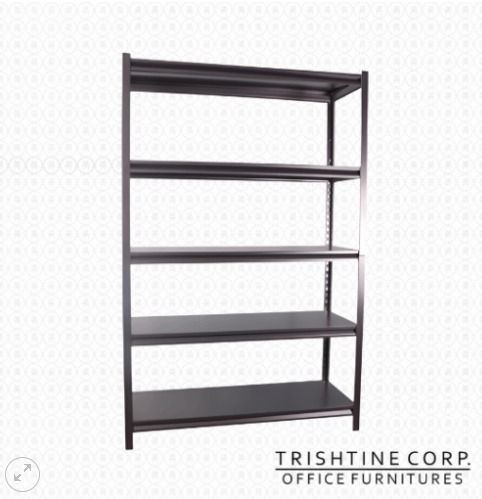 TSR-007 | 5 Layer Adjustable Steel Frame Rack (Category: Shelves, Cabinets & Racks) located in Caloocan City. Submitted by jim.trishtineofficefurnitures (Listing ID 1470414875, Image 1). Description: - Brand: Trishtine Corp Office Furnitures - Color: Black - Type: Heavy-duty metal shelving unit - Storage: 5 tiers with deep shelves for maximum capacity - Features: Sturdy vertical uprights and adjustable shelf heights - Style: Industrial office des