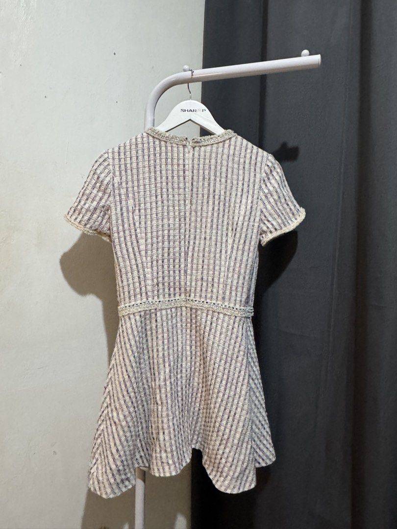 tweed dress (Category: Dresses) located in Marilao. Submitted by camillaaa_ (Listing ID 1470403936, Image 3). Description: tweed dress super kapal ng tela and cute ng design in actual! 🥹🌸 s-m used once only!.