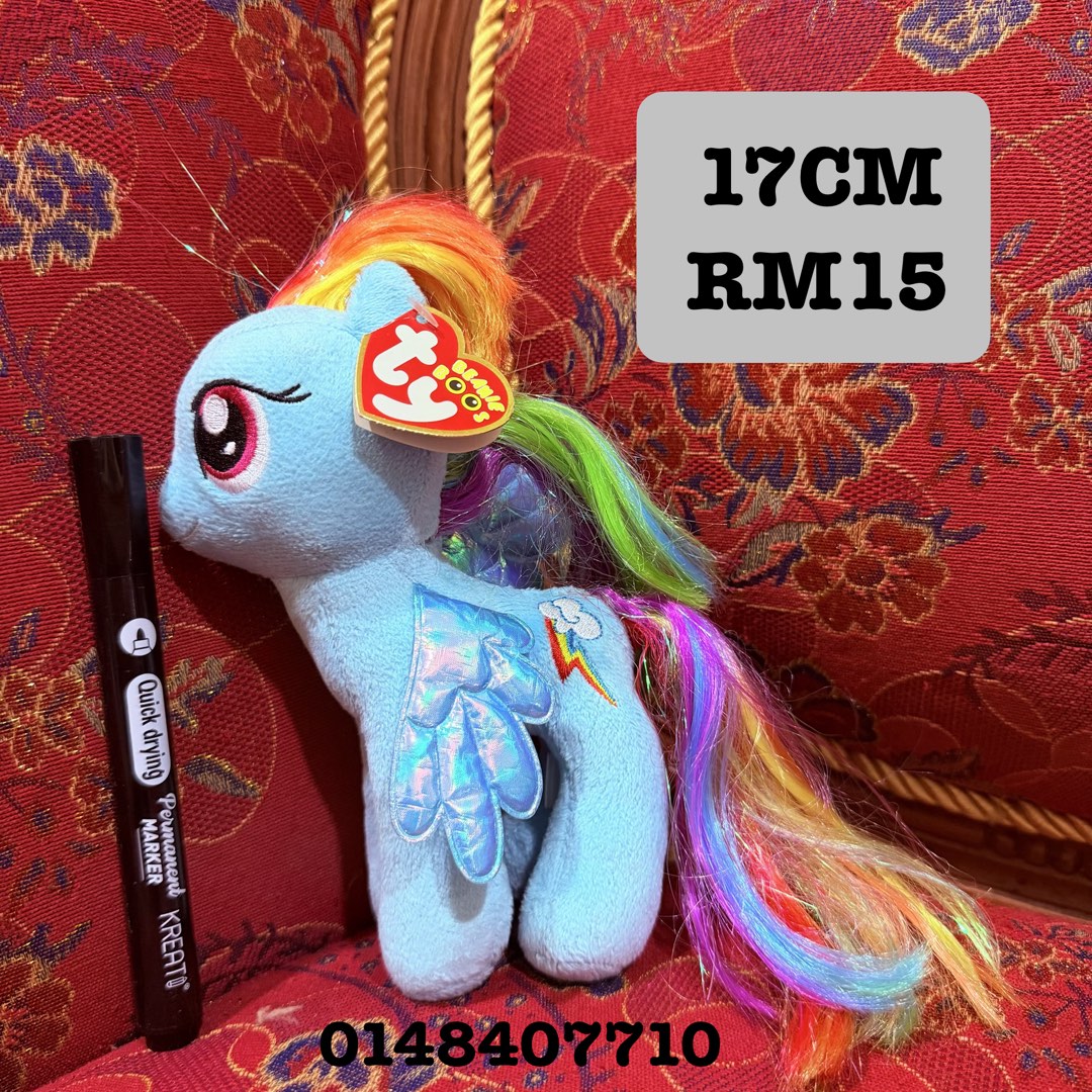 TY MY LITTLE PONY RAINBOW DASH, Toys & Collectibles, Toys, Plushies ...