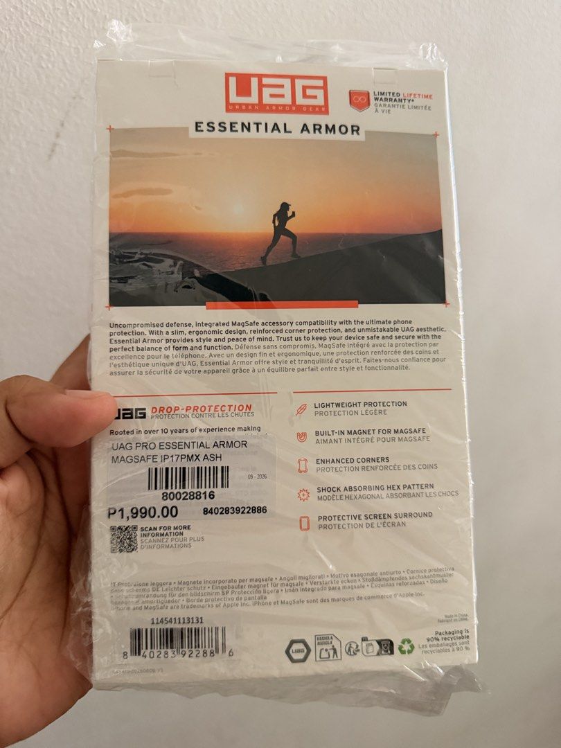UAG for iphone 17/18 Pro Max (Category: Cases & Sleeves) located in Manila. Submitted by emenel (Listing ID 1470390512, Image 2). Description: Bought from digital walker. Last price posted! Refrain from msging kung tatawad pa. Brand new po. .