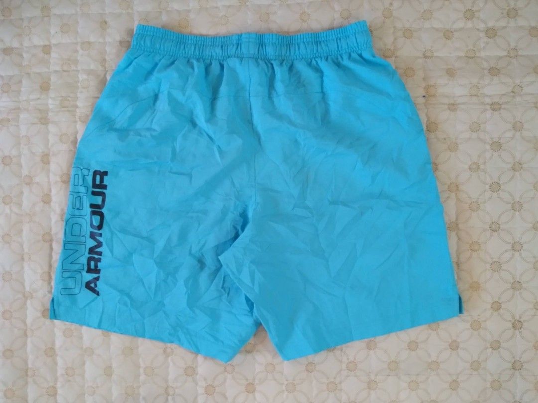 Under Armour Blue Shorts Large 💙 (Category: Shorts) located in Zamboanga. Submitted by nurbya898048 (Listing ID 1470388216, Image 3). Description: Tag size large W 33-35 Length 18.5-19 Garterized with lace adjustment Blue color way 💙 Excellent condition Presentable, no flaws Check all photos for details 450+sf.