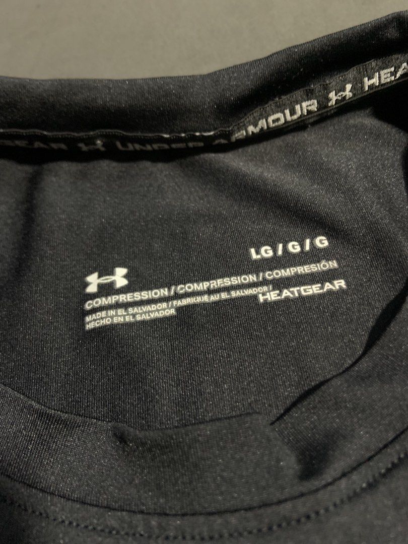 Under armour compression Tshirt (Category: Activewear) located in Prosperidad. Submitted by basicdept07 (Listing ID 1470458254, Image 3). Description: 18.5 x 26 Very good condition Hairlines if stretch only .