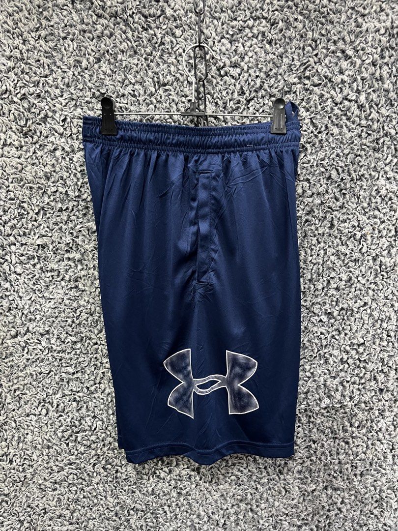Under Armour Men's Tech Graphic Shorts | Size S/M (Category: Shorts) located in General Trias. Submitted by zrchustle.604 (Listing ID 1470499440, Image 3). Description: Under Armour Men's Tech Graphic Shorts in the "Academy / Steel" navy blue colorway (Style #: 1306443-409). Key Features & Specifications • Fabric: Loose, light, ultra-soft UA Tech™ fabric that provides a natural feel. • Performance: Moisture-wicking technology that absorbs sweat a