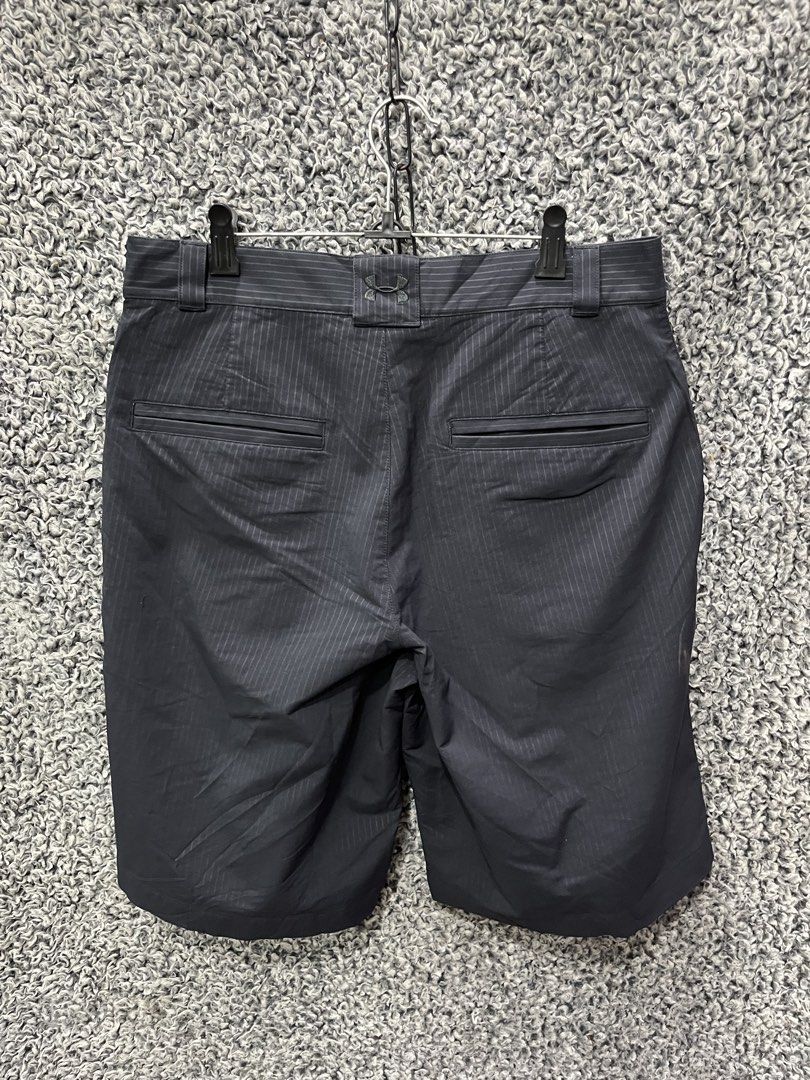 Under Armour Performance Pinstripe Golf Shorts. | Size 32 (Category: Shorts) located in General Trias. Submitted by zrchustle.604 (Listing ID 1470497446, Image 2). Description: Under Armour Performance Pinstripe Golf Shorts. They feature a lightweight, moisture-wicking stretch construction designed specifically for mobility and breathability on the golf course. Key Details & Identification Features: • Brand Logo: The signature Under Armour logo i
