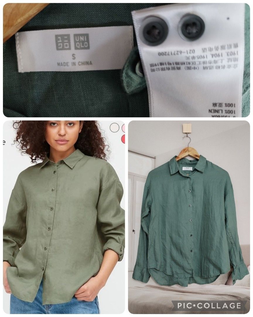 Uniqlo linen olive top (Category: Longsleeves) located in Lucena. Submitted by styleddsc (Listing ID 1470363363, Image 1). Description: .