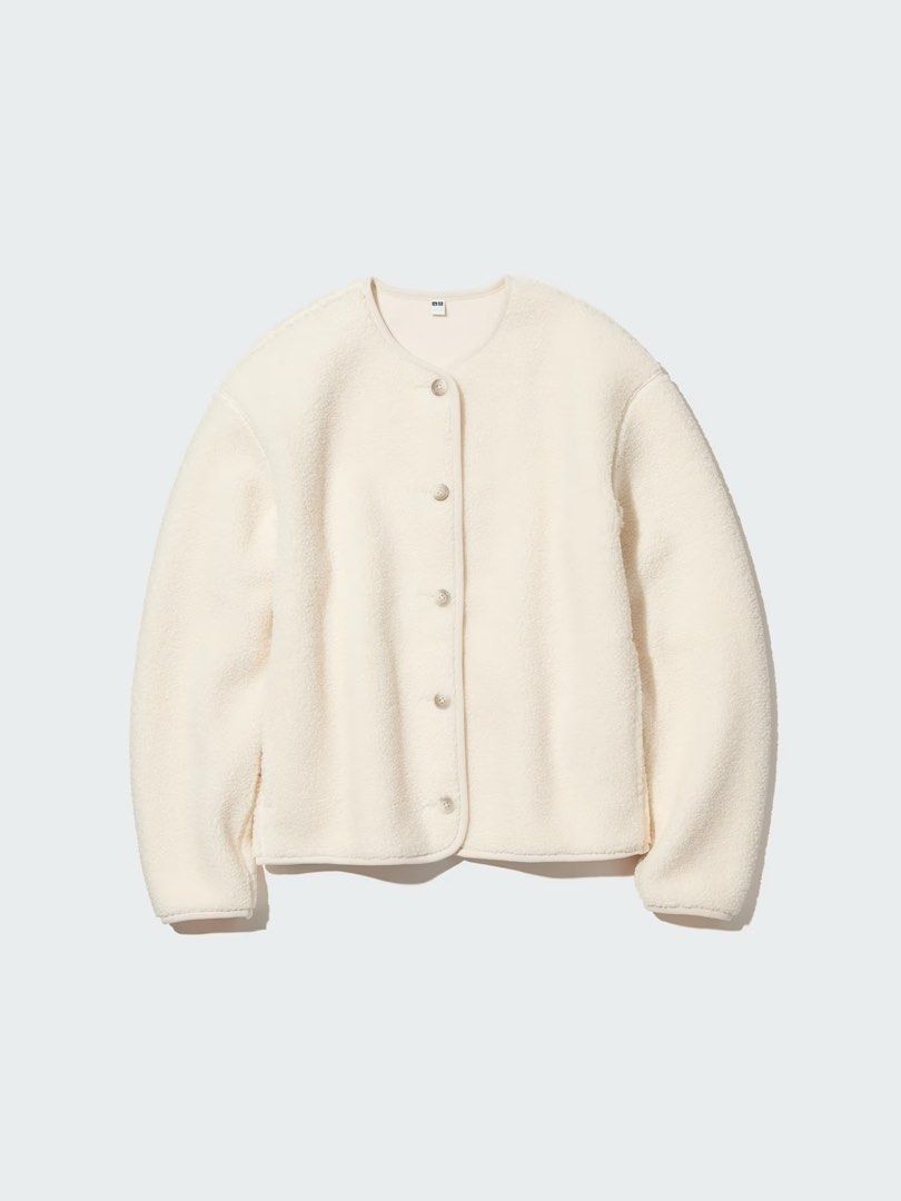 UNIQLO Off white Jacket (Category: Coats, Jackets and Outerwear) located in Puerto Princesa. Submitted by finewearco (Listing ID 1470380195, Image 1). Description: Size on tag : S fits up to M Armpit laid flat : 19 inches Length : 21 inches 📌 Fixed Price ❕1 DAY RESERVATION ONLY PAYMENT: ✅Gcash ✅BPI SHIPPING OPTIONS: ✅ starts at 80 J&T Thanks.