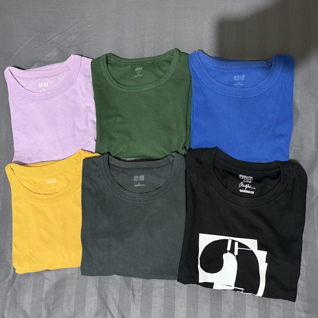 Uniqlo T-Shirts Assorted Colors (Category: Tshirts & Polo Shirts ) located in Talisay. Submitted by senttyy (Listing ID 1470449318, Image 1). Description: Size: medium, large and xlarge 250 each 1100 for all.