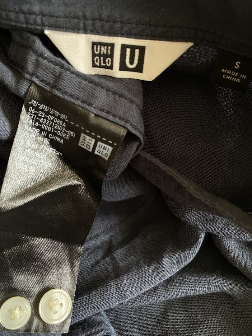 UNIQLO U Sheer Button down Top (Category: Blouses) located in Puerto Princesa. Submitted by finewearco (Listing ID 1470378051, Image 3). Description: Size on tag : S fits up to M Armpit laid flat : 19 inches Length : 25 inches 📌 Fixed Price ❕1 DAY RESERVATION ONLY PAYMENT: ✅Gcash ✅BPI SHIPPING OPTIONS: ✅ starts at 80 J&T Thanks.
