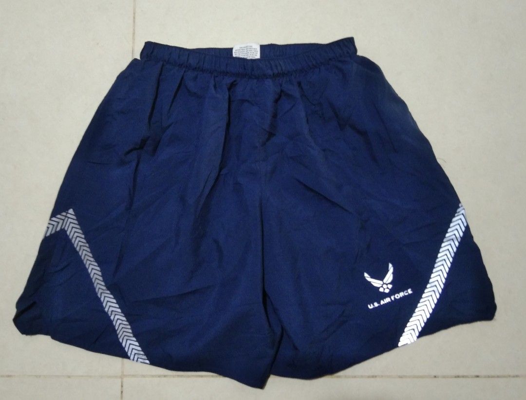 US Air Force Improved Physical Training Uniform IPTU Trunks Shorts Small (Category: Shorts) located in Manila. Submitted by aj.bermundo (Listing ID 1470358178, Image 1). Description: - Official US Air Force physical training (IPTU) trunks - Color: Navy blue - Size: Small - Material: 100% durable polyester (Made by Unicor, Waseca, MN) - Features reflective chevron stripes on the legs for visibility - Includes comfortable elastic waistband with adj