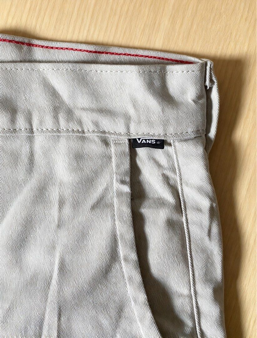 Vans Authentic Chino Loose Fit Pants (Category: Chinos) located in Manila. Submitted by tygaangub1096 (Listing ID 1470359129, Image 2). Description: - Brand: Vans - Style: Authentic Chino Trousers (Loose Fit) - Color: Light Beige - Size: 28 waist 41 length 8 hem - Closure: Classic button and zip fly - Pockets: Two front pockets and two rear buttoned welt pockets - Details: Signature Vans woven labels near the front pocket and back right pocket, w