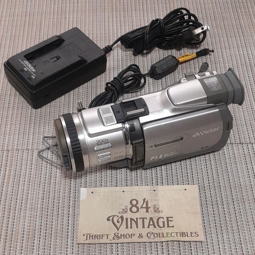Victor F1.2 Digital Video Camera (Category: Vintage Collectibles) located in Las Pinas. Submitted by 84vintage (Listing ID 1470401308, Image 1). Description: MiniDV 200x Digital Zoom Mega Pixel Super Bright Aspherical Lens 10x f/3.8 ~38mm Lens maid in Japan Actual photos posted. Please examine them carefully as they are part of the description. --📌 MUST READ Before Dealing with us 📌-- ⚠️Price is posted. No lowballs please. ⚠️Vintage items are o