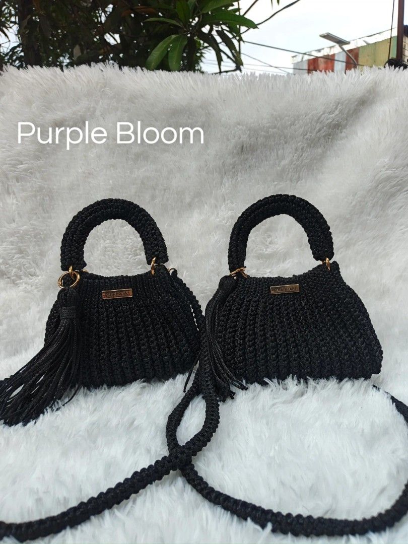 Victoria Bag Crochet (BLACK) (Category: Shoulder Bags) located in Antipolo. Submitted by purple_bloom (Listing ID 1470502660, Image 1). Description: We are now Collecting Orders for Our Crochet VICTORIA BAG Details: 6x9 inches with Tassel 120cm Romanian Cord Strap Magnetic Lock Metal Accessories (Gold) 3mm Tiny Cord/Polypropylene Yarn ✅ Can Request Other Colors (MTO) 📣 Open for Commission/Lineups/Reservations 700 each 600 min of 4 pcs+ 💌 DM Us 