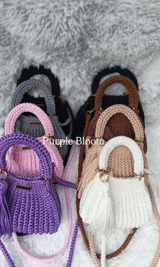 Victoria Bag Crochet (BLACK) (Category: Shoulder Bags) located in Antipolo. Submitted by purple_bloom (Listing ID 1470502660, Image 3). Description: We are now Collecting Orders for Our Crochet VICTORIA BAG Details: 6x9 inches with Tassel 120cm Romanian Cord Strap Magnetic Lock Metal Accessories (Gold) 3mm Tiny Cord/Polypropylene Yarn ✅ Can Request Other Colors (MTO) 📣 Open for Commission/Lineups/Reservations 700 each 600 min of 4 pcs+ 💌 DM Us 