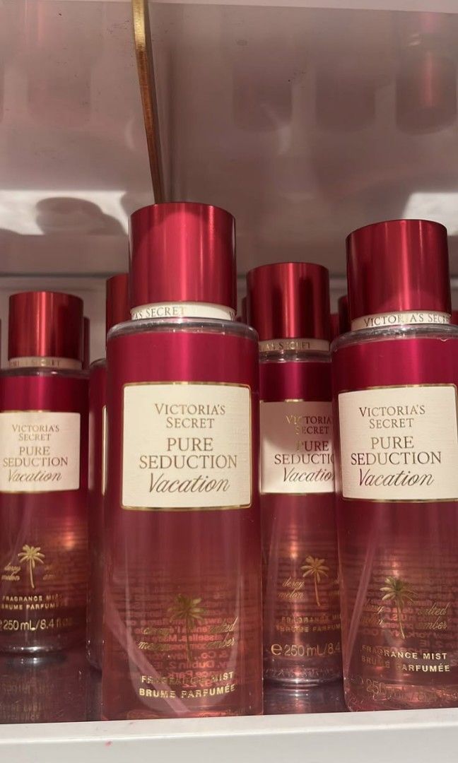 Victoria’s Secret (Category: Fragrance & Deodorants) located in Bulacan. Submitted by roseannbla47941 (Listing ID 1470403577, Image 2). Description: ✨ 100% Original Victoria’s Secret 🩷 🍒 Pure Seduction Joy Shimmer Mist Juicy red fruits + soft florals with glowing shimmer! Sweet, fresh & radiant – perfect everyday glow ✨ 🧴 Pure Seduction Lotion Same iconic scent! Hydrating, smooth & long-lasting – keeps skin soft and smelling irresistibly good 