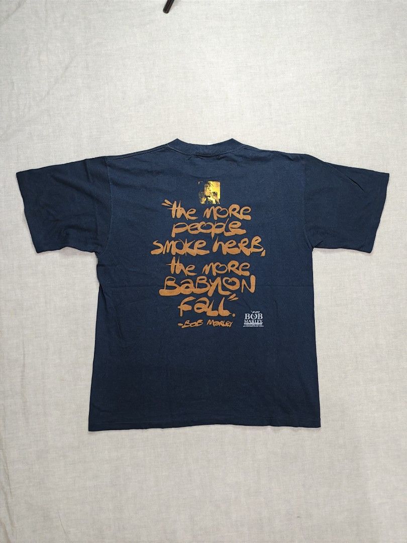 Vintage 90s Balzout Bob marley tshirt (Category: Tshirts & Polo Shirts ) located in Baguio. Submitted by used_clothing2600 (Listing ID 1470367285, Image 2). Description: Vintage 90s Balzout Bob marley tshirt size large excellent condition no issues width 23 length 28.5 P 6,500.