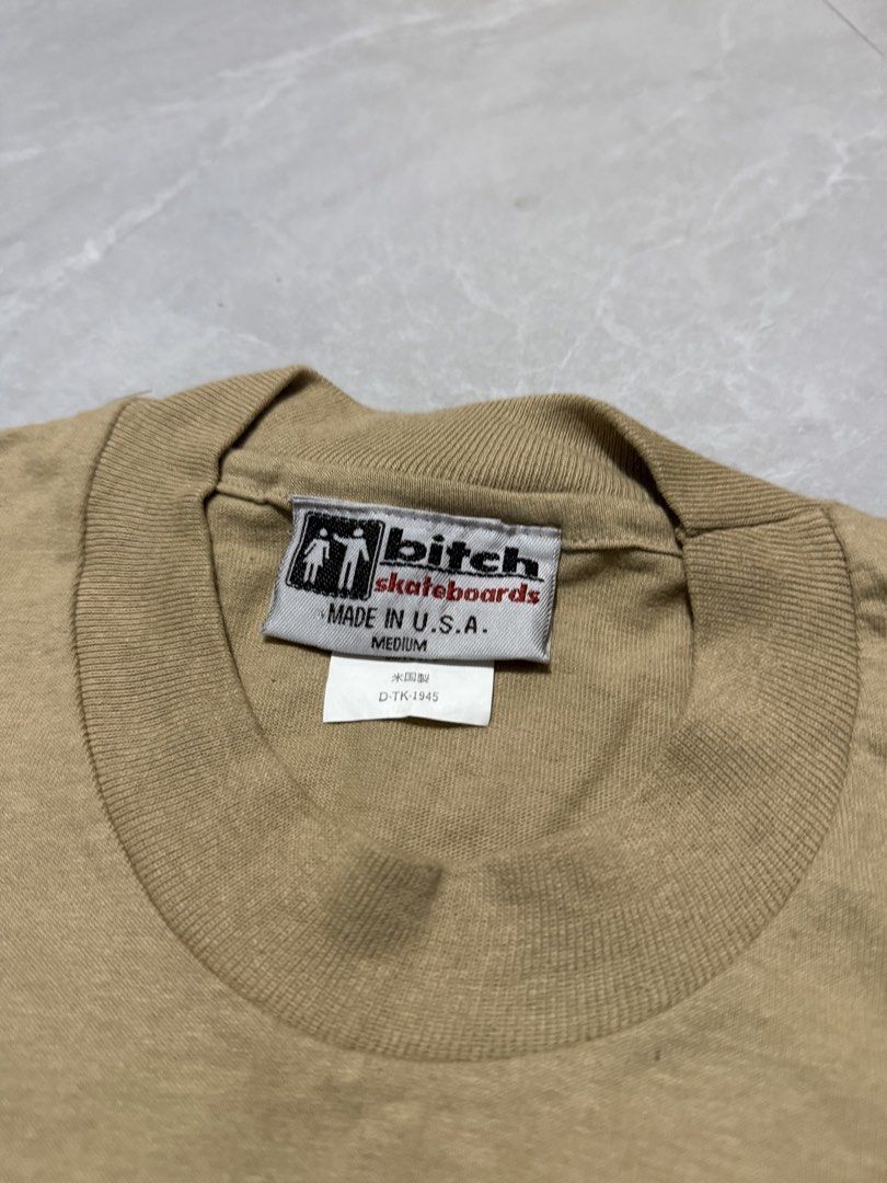 Vintage 90s Bitch Skateboards Tshirt (Category: Tshirts & Polo Shirts ) located in Calumpit. Submitted by Essentiality (Listing ID 1470515748, Image 3). Description: Vintage 90s Bitch Skateboards Tshirt 17.5x27 M on tag ₱1,500.