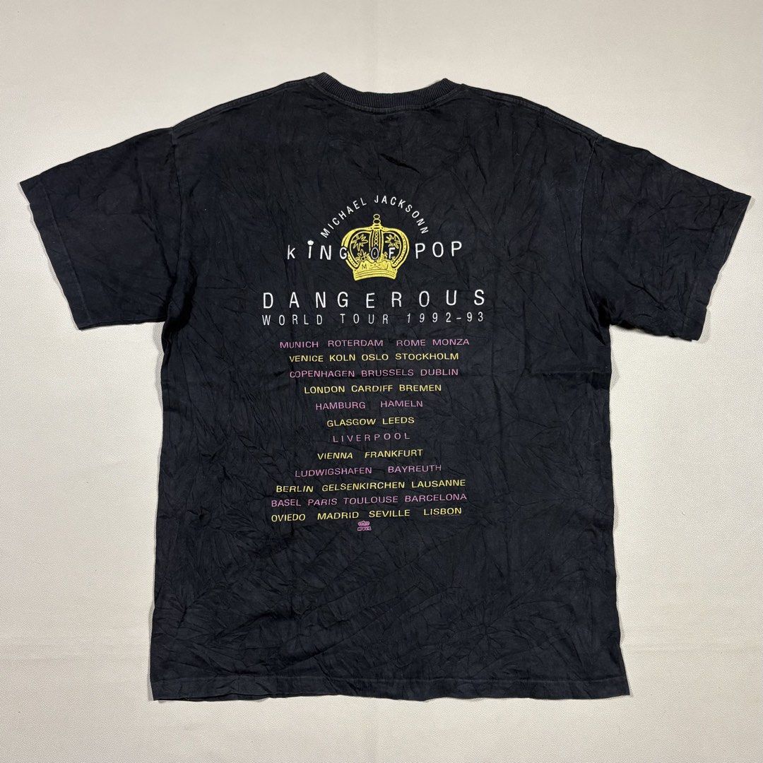 vintage Michael Jackson Dangerous World Tour graphic t-shirt from 1992 ...