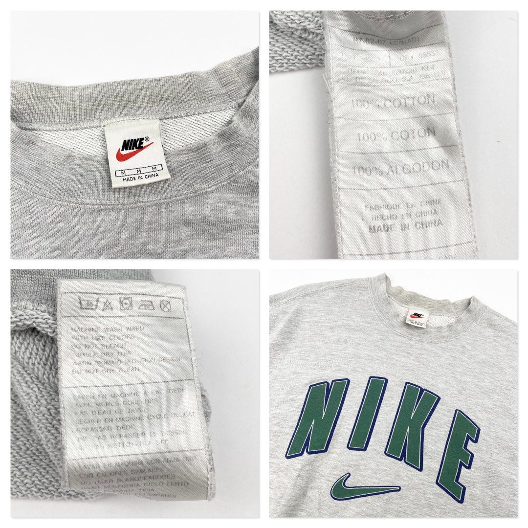 Vintage Nike Grey (Category: Coats, Jackets and Outerwear) located in Manila. Submitted by draftdrops (Listing ID 1470434700, Image 2). Description: Vintage, printed design and excellent condition Width :23 Length :25 Size:large .