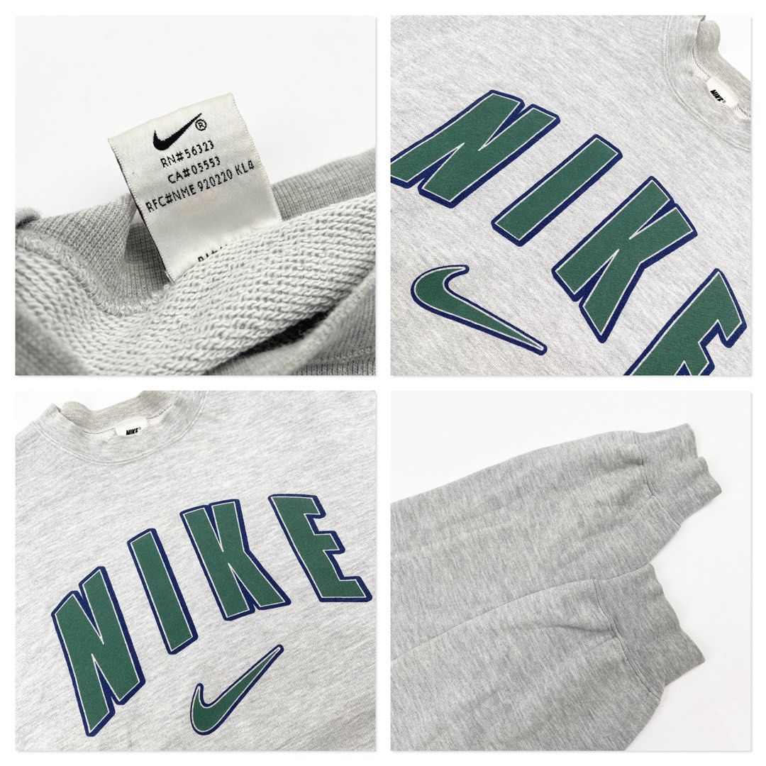 Vintage Nike Grey (Category: Coats, Jackets and Outerwear) located in Manila. Submitted by draftdrops (Listing ID 1470434700, Image 3). Description: Vintage, printed design and excellent condition Width :23 Length :25 Size:large .
