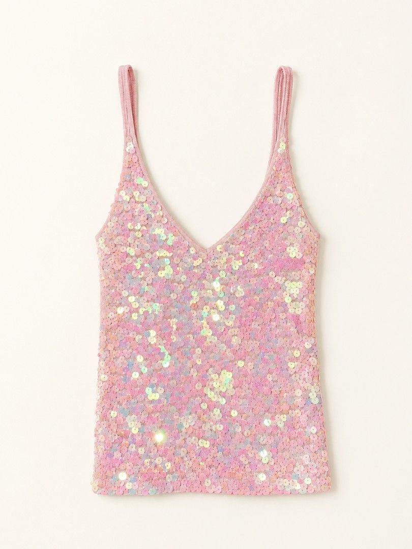 Vintage Pink fully sequin top (Category: Others Tops) located in Bangued. Submitted by thestyle.archiveph (Listing ID 1470426737, Image 1). Description: small to semi medium no issue.