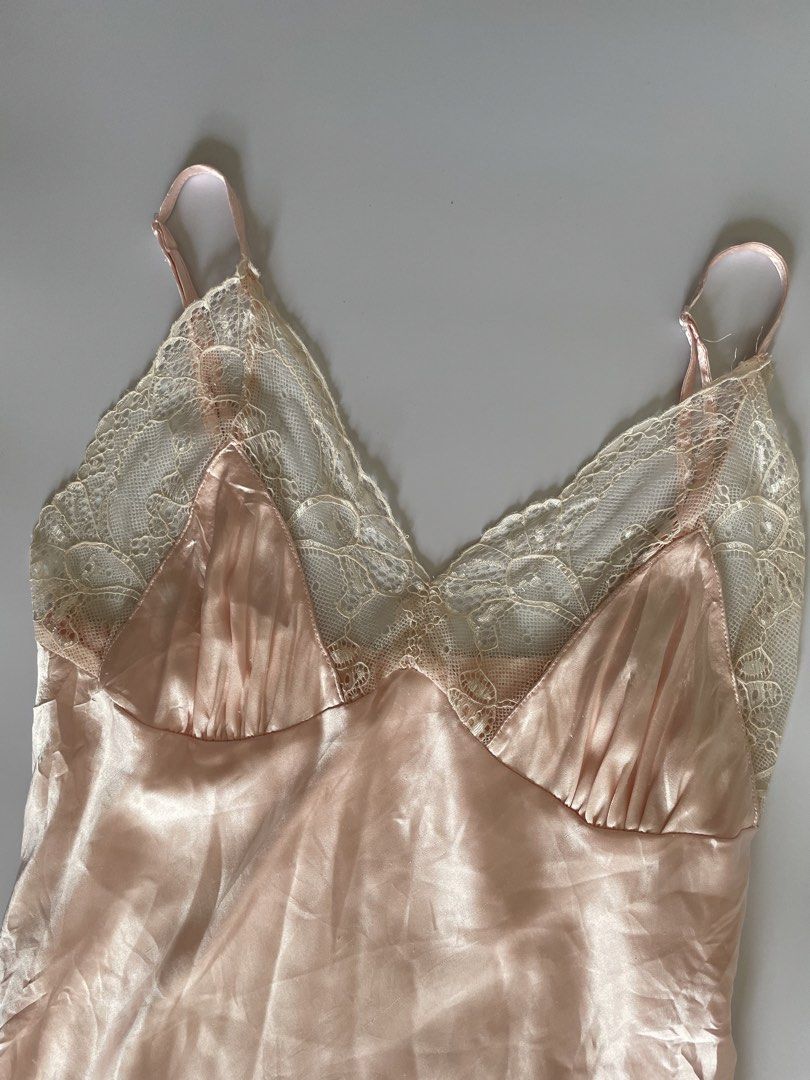 vintage pink satin (Category: Dresses) located in Aroroy. Submitted by good.race (Listing ID 1470542853, Image 2). Description: vouch me on my ig: g.raceph vintage pink satin and lace chemise or slip nightgown.