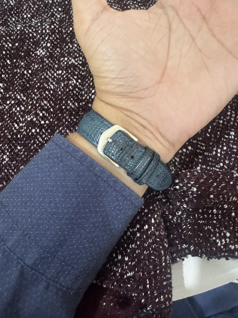Vintage Seiko 5 Automatic Watch Black Dial Blue Strap (Category: Men's Watches) located in Makati City. Submitted by yungkatabiko (Listing ID 1470359466, Image 3). Description: Vintage Seiko 5 Automatic (7S26-3040) – Black Dial with Gold Accents – Rare Find 🔥🔥🔥 Selling my vintage Seiko 5, a classic piece from the early 2000s. This is the Seiko 5 ref. 7S26-3040 with a stunning black dial and distinct gold markers. The watch is in good working c