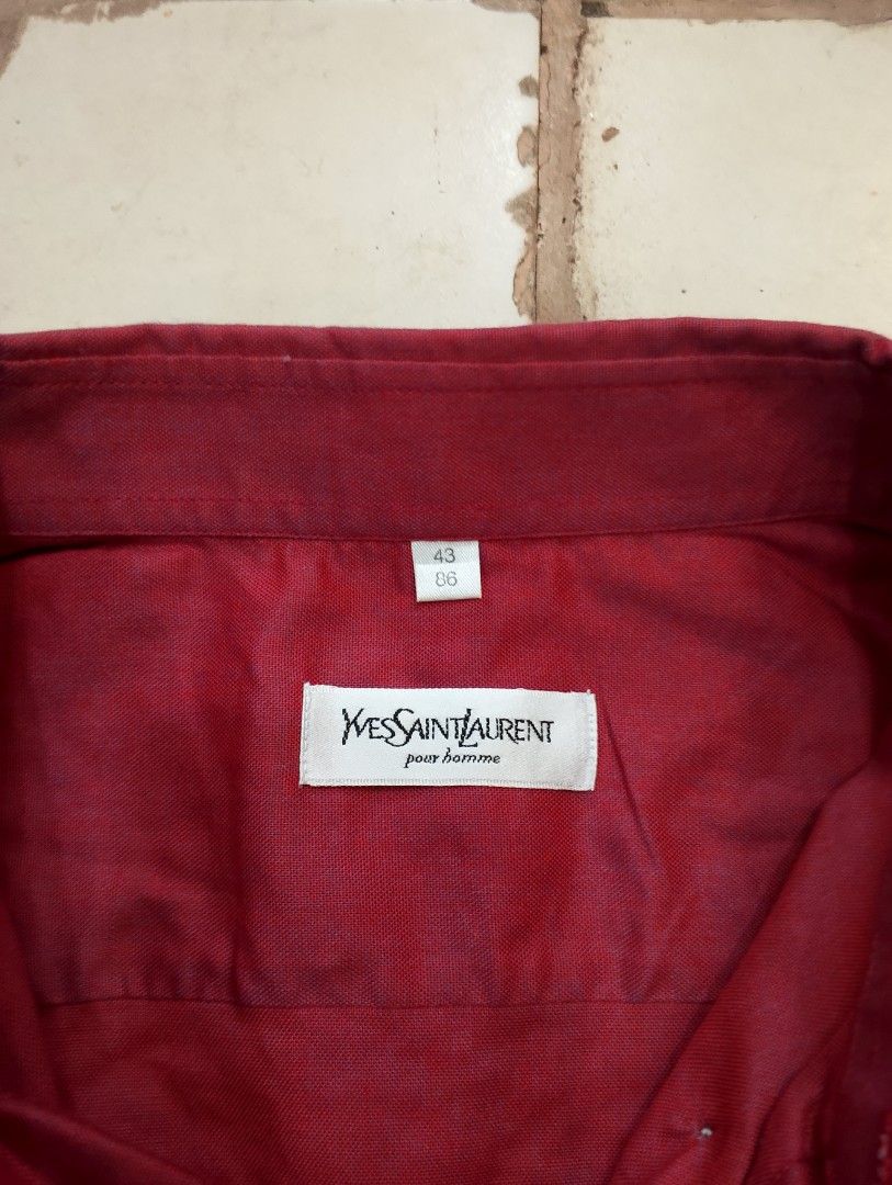 Vintage YSL Burgundy Red Long-Sleeve Button-Down (Category: Tshirts & Polo Shirts ) located in Tacloban City. Submitted by sololooters (Listing ID 1470393619, Image 3). Description: 📩📩📩.