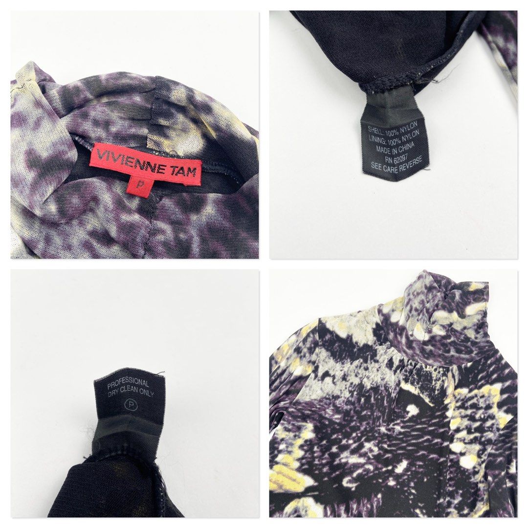 Vivienne Tam (Category: Sleeveless) located in Manila. Submitted by draftdrops (Listing ID 1470439011, Image 2). Description: All over design, turtle neck , mesh , super comfy And excellent condition Width :16 Length :23 Size:small (Womens) .