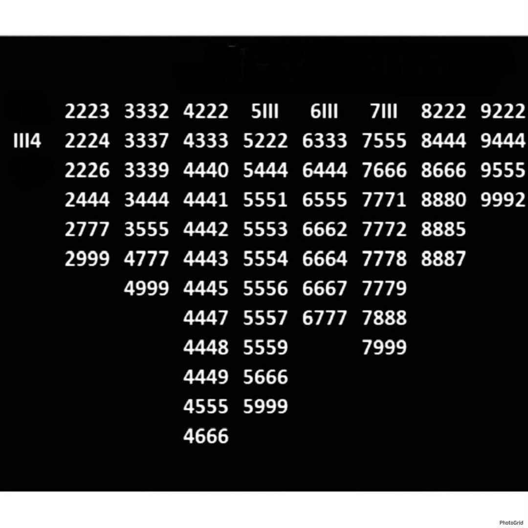 VRW 3/4 Angka Number Chart, Hobbies & Lifestyle, Stationery & Craft ...