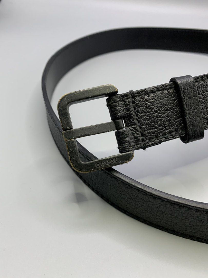 Vtg. Gucci Black Leather Belt (Category: Luxury Accessories) located in Bulacan. Submitted by ridersthrift_ph (Listing ID 1470451186, Image 2). Description: Authentic Coded In Great Condition No Major Flaws Check flicks for details Gcash or Bank Payment Bulacan 📍.
