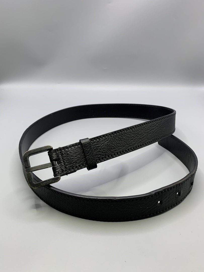 Vtg. Gucci Black Leather Belt (Category: Luxury Accessories) located in Bulacan. Submitted by ridersthrift_ph (Listing ID 1470451186, Image 1). Description: Authentic Coded In Great Condition No Major Flaws Check flicks for details Gcash or Bank Payment Bulacan 📍.