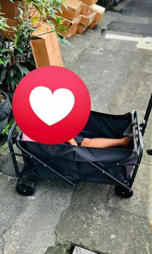 WAGON / CAMPING CART TROLLEY FOLDABLE (Category: Outdoor Furniture) located in Manila. Submitted by zhaeila23 (Listing ID 1470411782, Image 3). Description: Onhand brandnew ‼️ Foldable wagon / camping cart ✅Small - 1,500 ✅Medium - 1,800 ✅Large - 3,000 ( regular wagon ) ✅ Large - 3,500 ( open rear ).