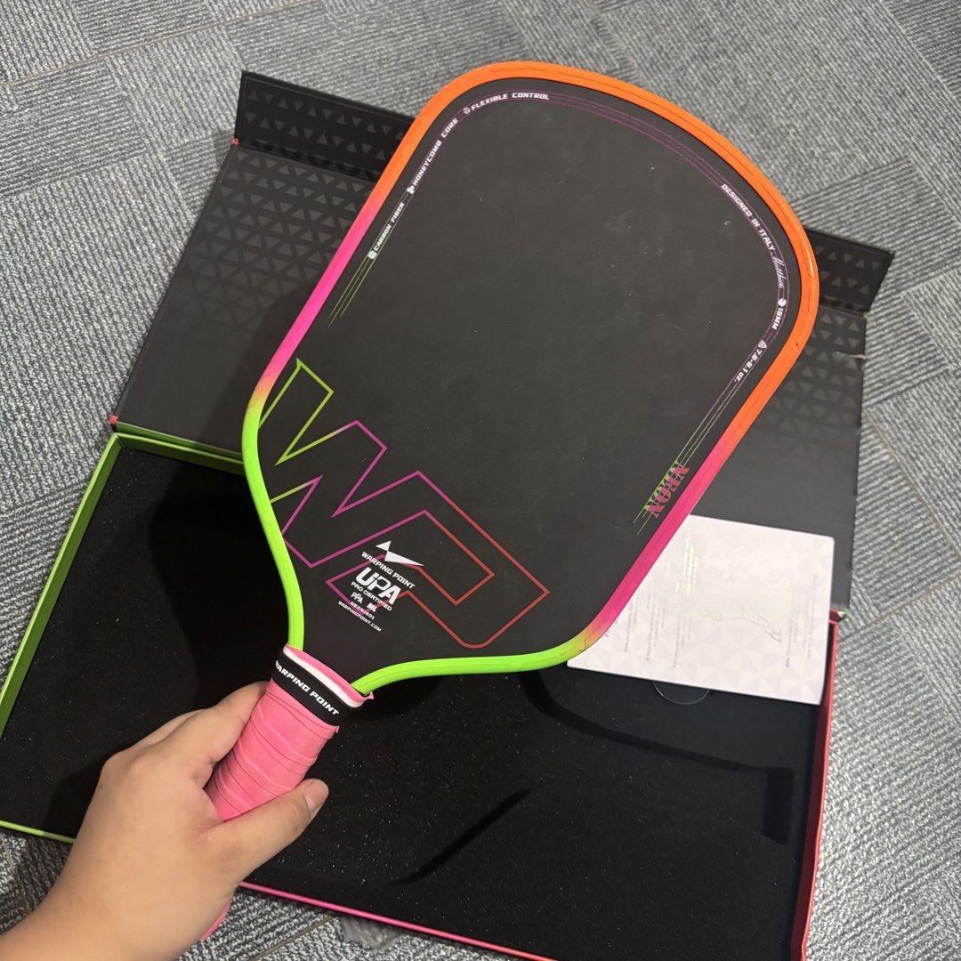 Warping Point Neon Gen 3 (Category: Racket and Ball Sports) located in Tagaytay City. Submitted by jvlbx (Listing ID 1470505434, Image 1). Description: Warping Point Neon Gen 3 4500 - 9.5/10 condition - with box, overgrip & edge guard rfs: di kami tugma ng laro 😆 MOP: gcash/maribank/bank transfer MOD: lalamove/LBC/J&T.