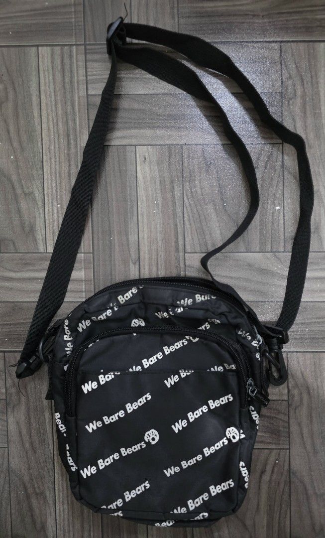 We Bare Bears Miniso Sling Bag (Category: Sling Bags) located in Quezon City. Submitted by trickstercollect (Listing ID 1470508896, Image 1). Description: Brand: Miniso Condition: Excellent Meet up: Trinoma or LRT 2 Anonas Shipping/Delivery: Lalamove LBC - Weekdays J&T - Weekends.