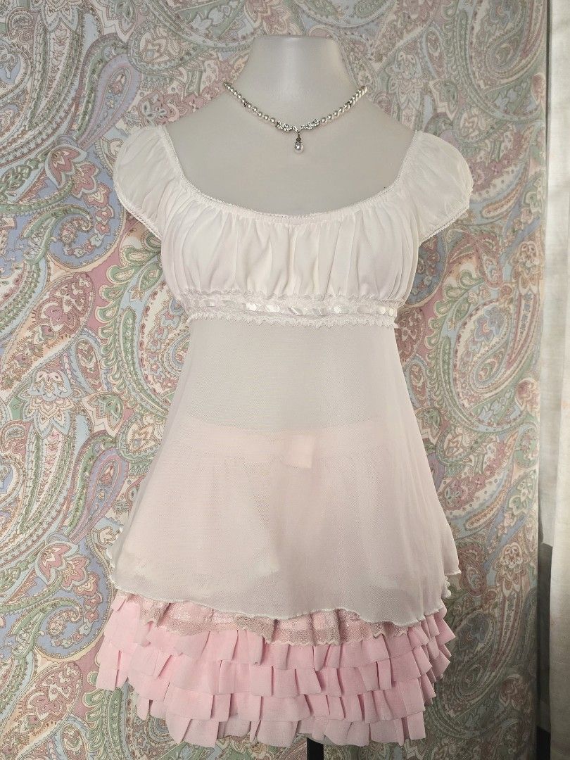 White babydoll top (Category: Blouses) located in Dagupan City. Submitted by chislocker14 (Listing ID 1470364214, Image 1). Description: .