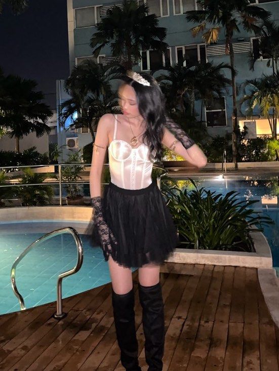 white corset and black tutu skirt (Category: Sets or Coordinates) located in Tarlac. Submitted by caliczaa (Listing ID 1470518402, Image 1). Description: .