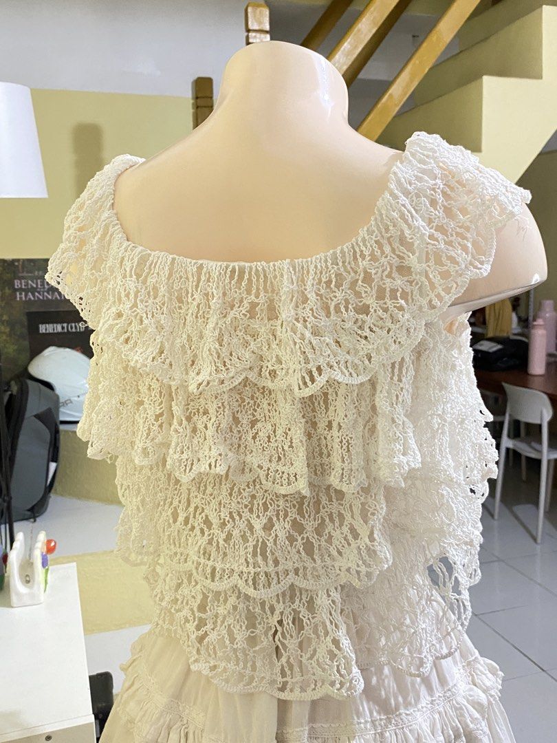 WHITE TIER CROCHET TOP (Category: Others Tops) located in Dasmarinas. Submitted by hannah.oakph (Listing ID 1470370643, Image 3). Description: .