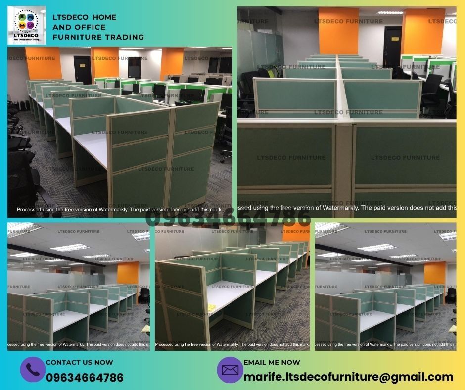 workstation table cubicles office partition furnitures (Category: Office Furniture & Fixtures) located in Caloocan City. Submitted by cheska.ltsdeco (Listing ID 1470369347, Image 2). Description: 👉Are you looking for WORKSTATION, MODULAR CUBICLES OFFICE PARTITION, and OFFICE FURNITURE SUPPLIER? LTSDECO Furniture, is direct supplier, manufacturer, and trusted provider of high quality, affordable and durable modular office divider partition, home 