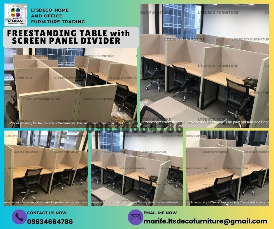 workstation table cubicles office partition furnitures (Category: Office Furniture & Fixtures) located in Caloocan City. Submitted by cheska.ltsdeco (Listing ID 1470369347, Image 3). Description: 👉Are you looking for WORKSTATION, MODULAR CUBICLES OFFICE PARTITION, and OFFICE FURNITURE SUPPLIER? LTSDECO Furniture, is direct supplier, manufacturer, and trusted provider of high quality, affordable and durable modular office divider partition, home 