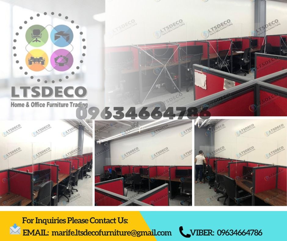 workstation table customized office partition furnitures (Category: Office Furniture & Fixtures) located in Caloocan City. Submitted by cheska.ltsdeco (Listing ID 1470424364, Image 3). Description: 👉Are you looking for WORKSTATION, MODULAR CUBICLES OFFICE PARTITION, and OFFICE FURNITURE SUPPLIER? LTSDECO Furniture, is direct supplier, manufacturer, and trusted provider of high quality, affordable and durable modular office divider partition, hom