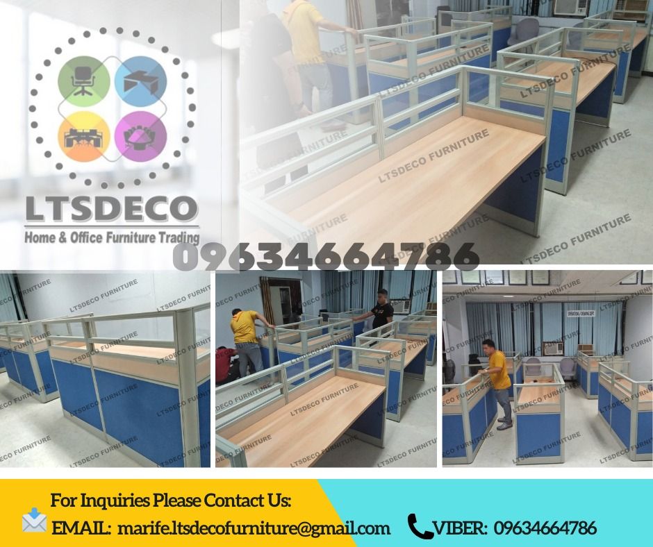 workstation table customized office partition furnitures (Category: Office Furniture & Fixtures) located in Caloocan City. Submitted by cheska.ltsdeco (Listing ID 1470424364, Image 2). Description: 👉Are you looking for WORKSTATION, MODULAR CUBICLES OFFICE PARTITION, and OFFICE FURNITURE SUPPLIER? LTSDECO Furniture, is direct supplier, manufacturer, and trusted provider of high quality, affordable and durable modular office divider partition, hom