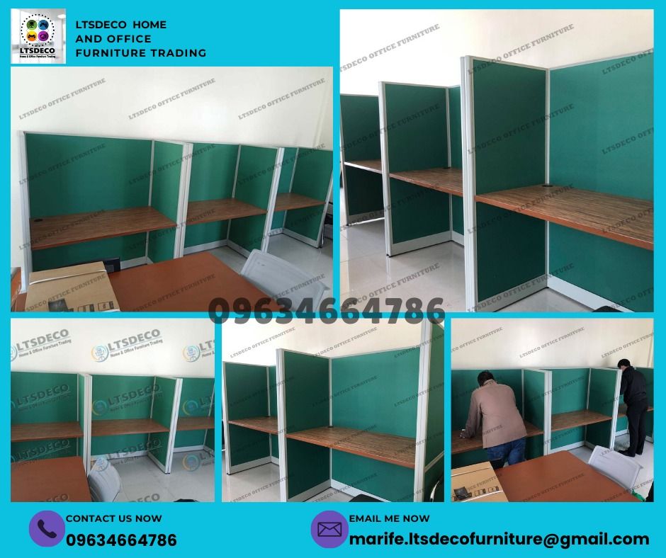 workstation table full fabric modular office partitions (Category: Office Furniture & Fixtures) located in Caloocan City. Submitted by cheska.ltsdeco (Listing ID 1470423489, Image 2). Description: 👉Are you looking for WORKSTATION, MODULAR CUBICLES OFFICE PARTITION, and OFFICE FURNITURE SUPPLIER? LTSDECO Furniture, is direct supplier, manufacturer, and trusted provider of high quality, affordable and durable modular office divider partition, home