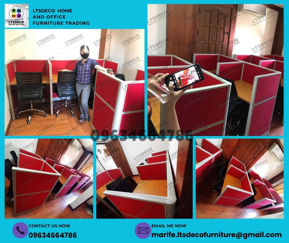 workstation table full fabric modular office partitions (Category: Office Furniture & Fixtures) located in Caloocan City. Submitted by cheska.ltsdeco (Listing ID 1470423489, Image 3). Description: 👉Are you looking for WORKSTATION, MODULAR CUBICLES OFFICE PARTITION, and OFFICE FURNITURE SUPPLIER? LTSDECO Furniture, is direct supplier, manufacturer, and trusted provider of high quality, affordable and durable modular office divider partition, home