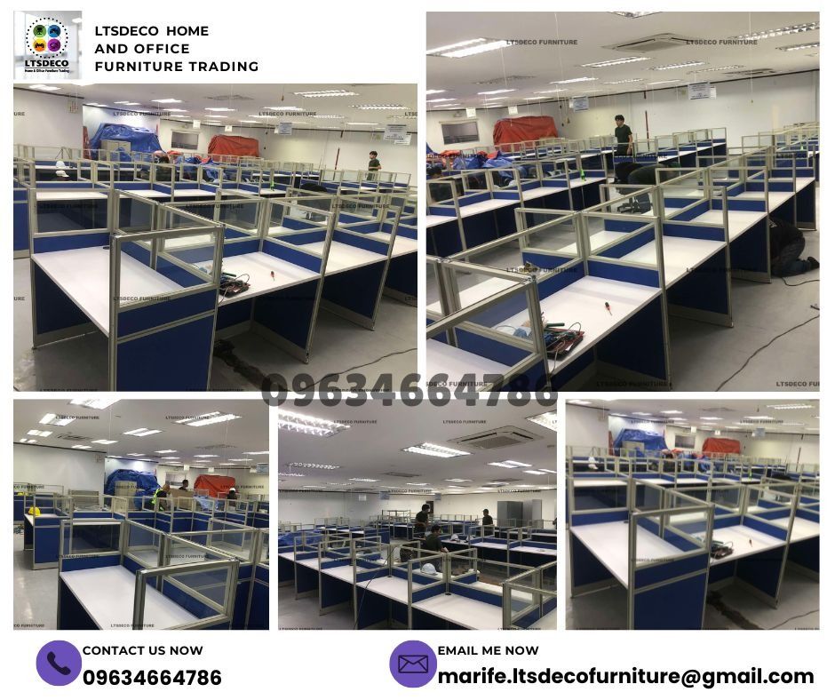 workstation table modular office partition furniture customized (Category: Office Furniture & Fixtures) located in Caloocan City. Submitted by cheska.ltsdeco (Listing ID 1470371329, Image 1). Description: 👉Are you looking for WORKSTATION, MODULAR CUBICLES OFFICE PARTITION, and OFFICE FURNITURE SUPPLIER? LTSDECO Furniture, is direct supplier, manufacturer, and trusted provider of high quality, affordable and durable modular office divider partiti